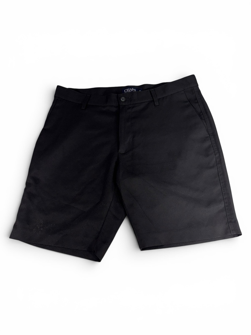 Chaps Golf Black Performance Flat Front Shorts Size 34